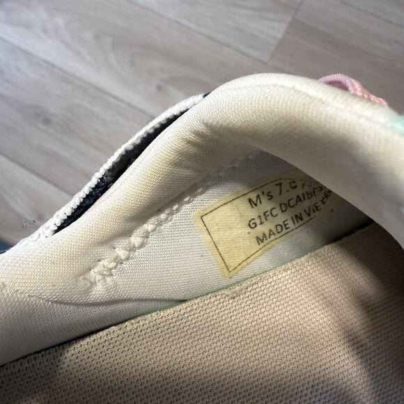 Kizik Womens Size 8.5 Men’s 7.5 SlipOn Hands-Free Sneakers Peach Cream Mint Knit - Picture 14 of 14